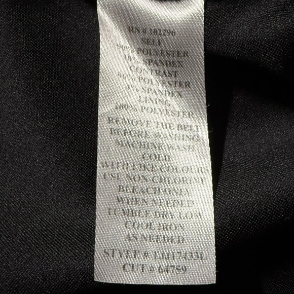 CONNECTED APPAREL Asymmetrical Sheath Dress - Black/Tan 16W - Picture 11 of 13